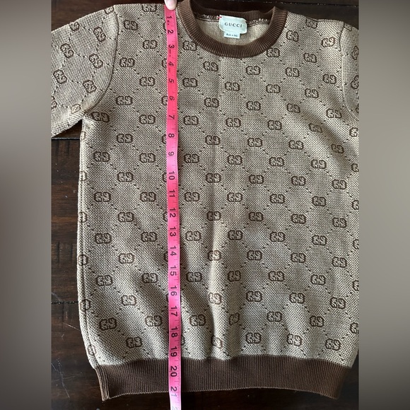 Gucci G & G Monogram Knit Sweater Size 10 - Picture 7 of 9